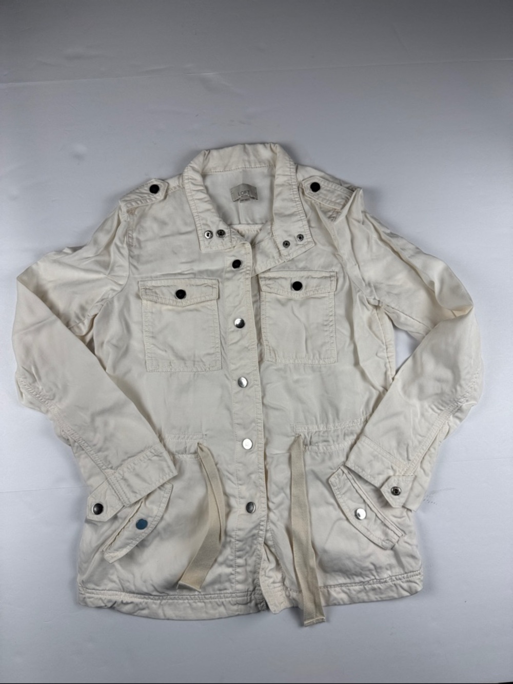 LOFT Cream Utility Jacket for Women